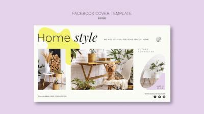 Flat Design Home Design Facebook Cover – Download Free Stock Photo