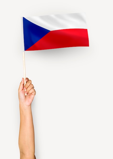 Person Waving the Flag of the Czech Republic – Free Download