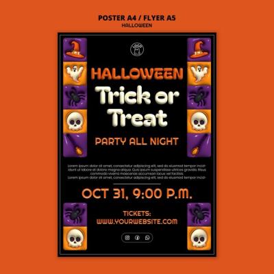 Creative Halloween Template Design – Free Download