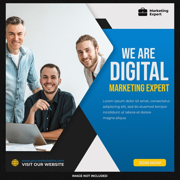 Digital Marketing Agency and Corporate Social Media Post Template – Free Download