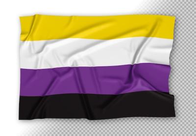 Realistic Non-Binary Pride Flag – Free to Download