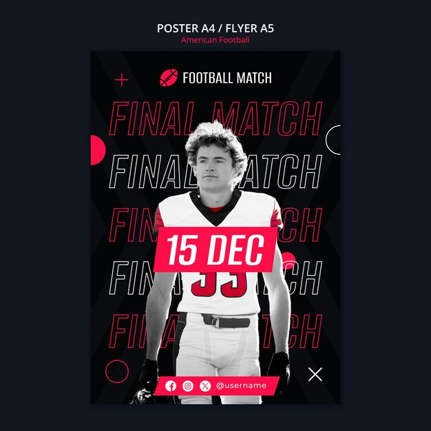 American Football Template Design – Free Download