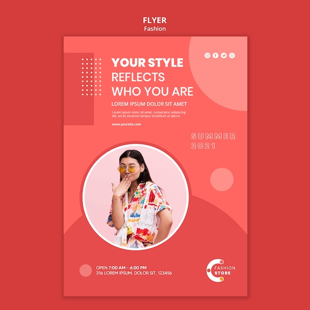 Fashion Flyer Template Featuring Stunning Imagery – Free Download