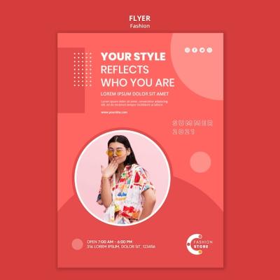 Fashion Flyer Template Featuring Stunning Imagery – Free Download