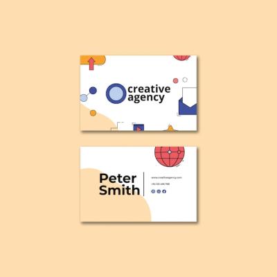 Flat Design Business Card Template – Free Download