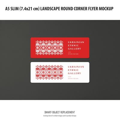 A5 Slim Landscape Flyer Mockup – Free Download