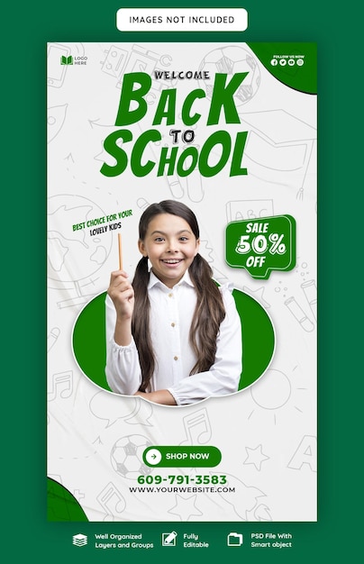 Back to School Instagram and Facebook Story Template – Free Download