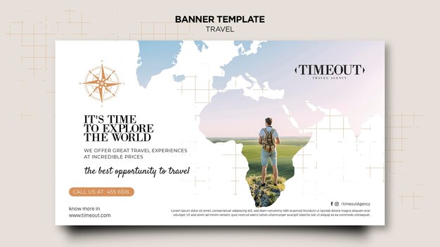 Explore the World Banner Template – Free to Download