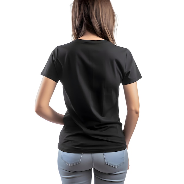 Young Woman in Blank Black T-Shirt – Free Stock Photo for Download