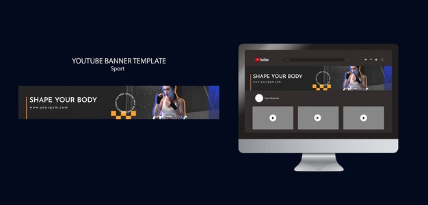 Flat Design Fitness Template – Free Download