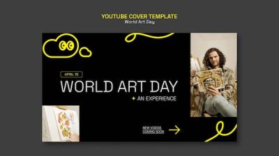 Youtube Cover Template for World Art Day Celebration – Free Download