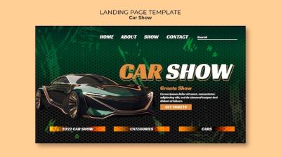 Car Show Landing Page Template – Free Download PSD