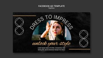 Flat Design Fashion Trends Facebook Template – Free Download