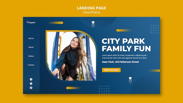 City Park Landing Page Template – Free Download