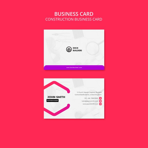 Flat Design Construction Business Template – Free Download