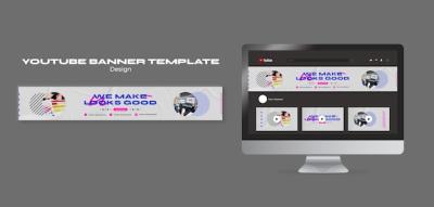 Flat Design Studio YouTube Banner – Free Download