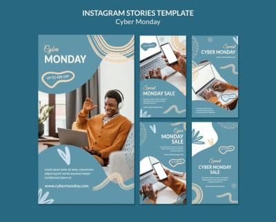 Cyber Monday Social Media Stories Pack – Free Download