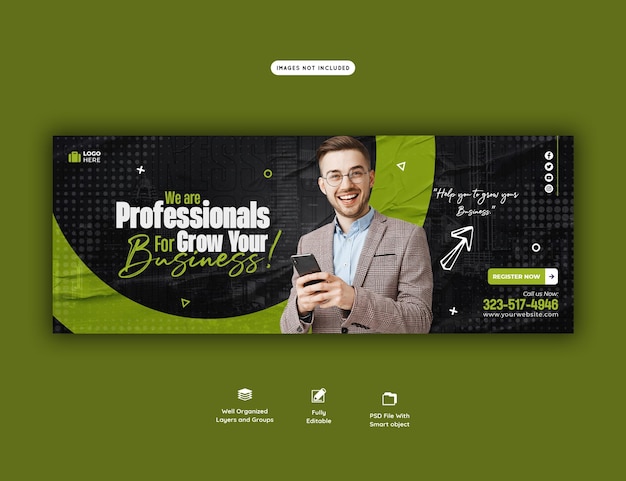 Digital Marketing Agency and Corporate Facebook Cover Template – Free to Download