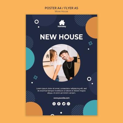 Couple Moving and Fresh Start Flyer – Free Download, Free Stock Photo