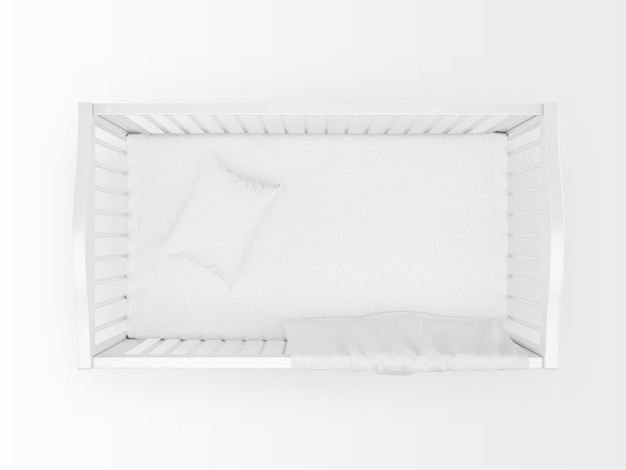 Realistic White Cradle Isolated on White – Free Stock Photo for Download