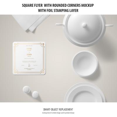 Square Flyer Mockup – Free Download, Free Stock Photo