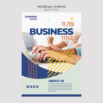 Template Design for Corporate Poster – Free to Download