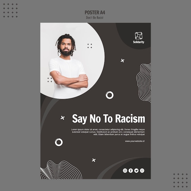 Racist Awareness Poster Template – Free Download