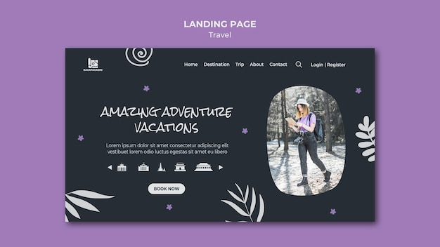 Travel Agency Template Landing Page – Free Download