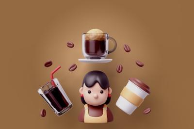 3D Background for Coffee Shop – Free Download