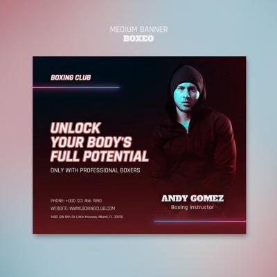 Boxing Template Design for Creative Projects – Free Download