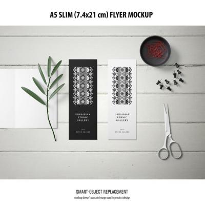 A5 Slim Flyer Mockup for Stunning Presentations – Free Download