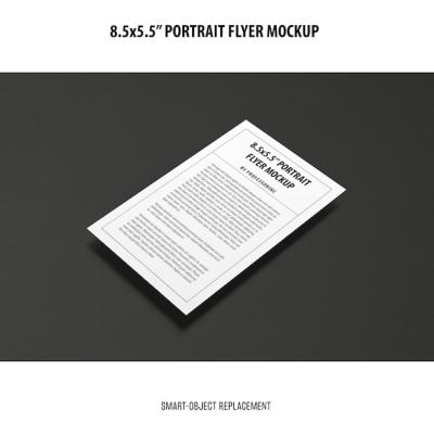 Portrait Flyer Mockup 5.5×8.5” – Free to Download