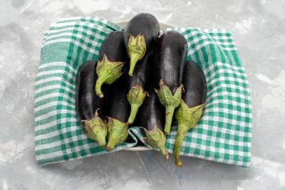 Fresh Raw Eggplants on White Background – Free Stock Photo Download