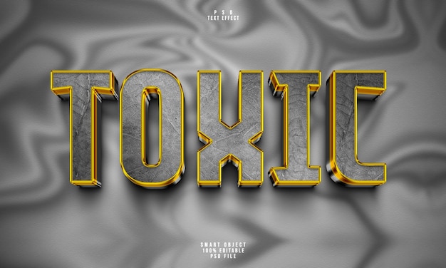 Toxic 3D Editable Text Effect – Free Download