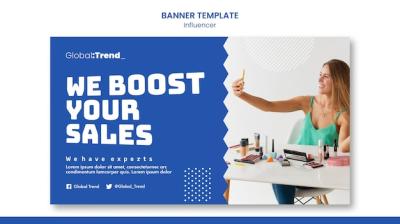 Influencer Sales Banner Template for Free Download