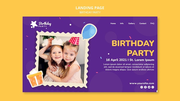 Happy Birthday Party Banner Template – Free to Download