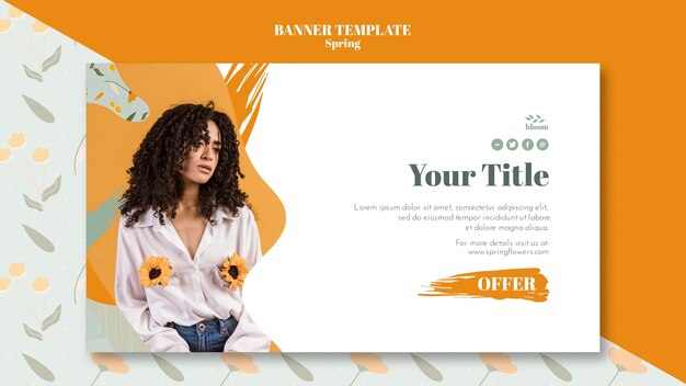 Spring Concept Banner Template – Free Download