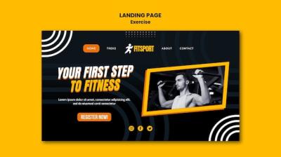 Fitness Landing Page Template – Free Download, Free Stock Photo