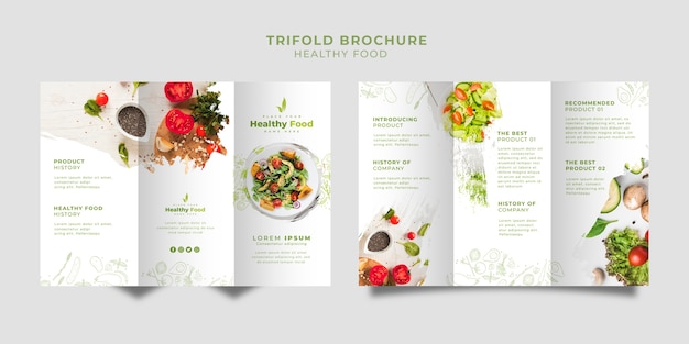 Restaurant Trifold Brochure Set Template – Free Download