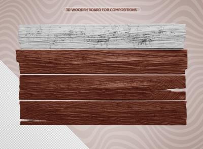 Realistic Brown Wooden Board PSD Template – Free Download