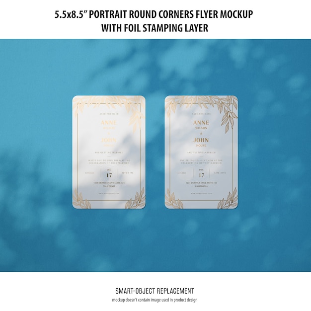 Portrait Flyer Mockup 5.5×8.5” – Download Free Stock Photo