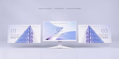 Website Presentation Mockup on Desktop Screen – Free Download