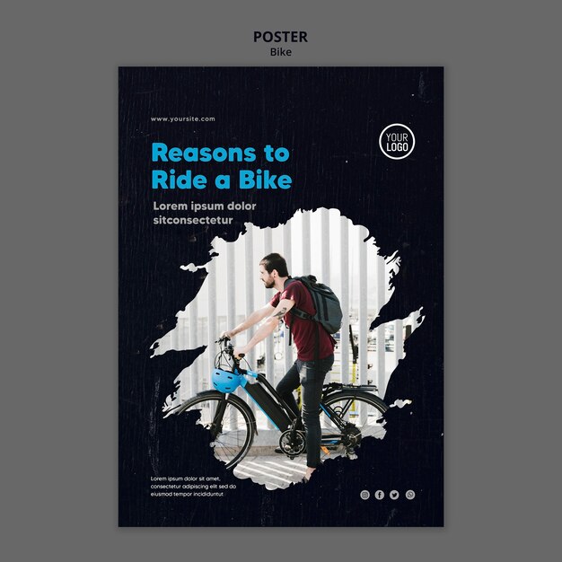 Reasons to Ride a Bike Template Poster – Free Download