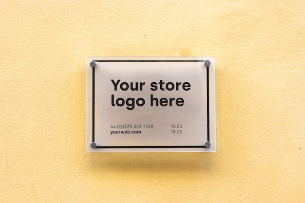 Mockup Sign Outside Shop – Download Free Stock Photo