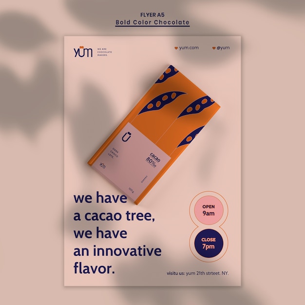 Chocolate Shop Flyer Template – Download Free Stock Photo