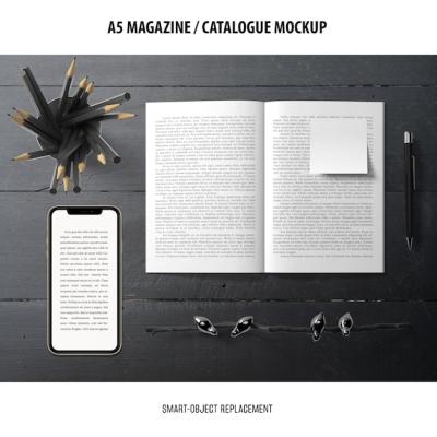 Magazine Catalogue Mockup – Free Download, Free Stock Photo