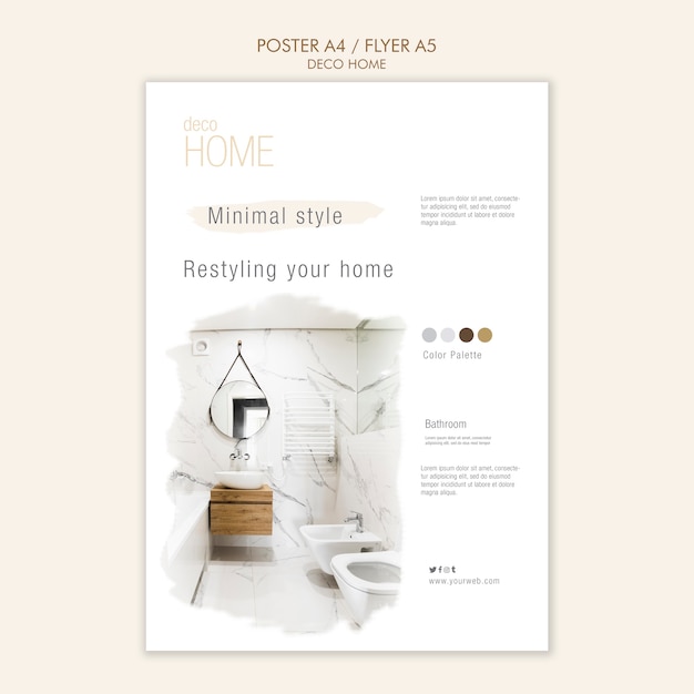 Deco Home Concept Poster Template – Free Download