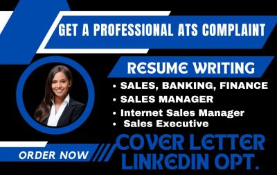 I Will Write a Professional Resume for Sales, Finance, Banking, and Sales Executive Roles