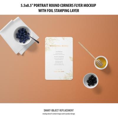 Portrait Flyer Mockup 5.5×8.5” – Free Download