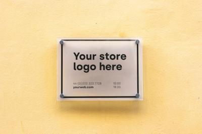 Mockup Sign Outside Shop – Free Stock Photo for Download